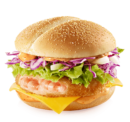 Бургер с креветками